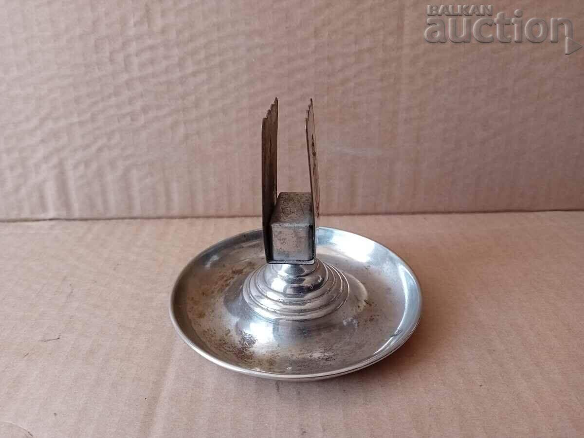 Auction ashtray with match holder 30s 40s retro vintage Auction ashtray with match holder 30s 40s retro vintage
