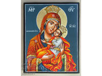 Icon of St. Virgin Glycophilus hand painted wood 25/31