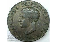 Наполеон солдо 1809 Италия 10,36г 27мм  бронз