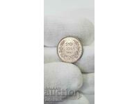 Колекционна монета 20 лева  1940 с гланц