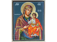 Icon St. Virgin Guide hand painted wood 25/31