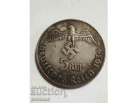 Placa cu medalie a monedei naziste germane - REPRODUCERE REPLICA