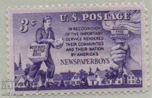 1952. SUA. Băieți de ziar.