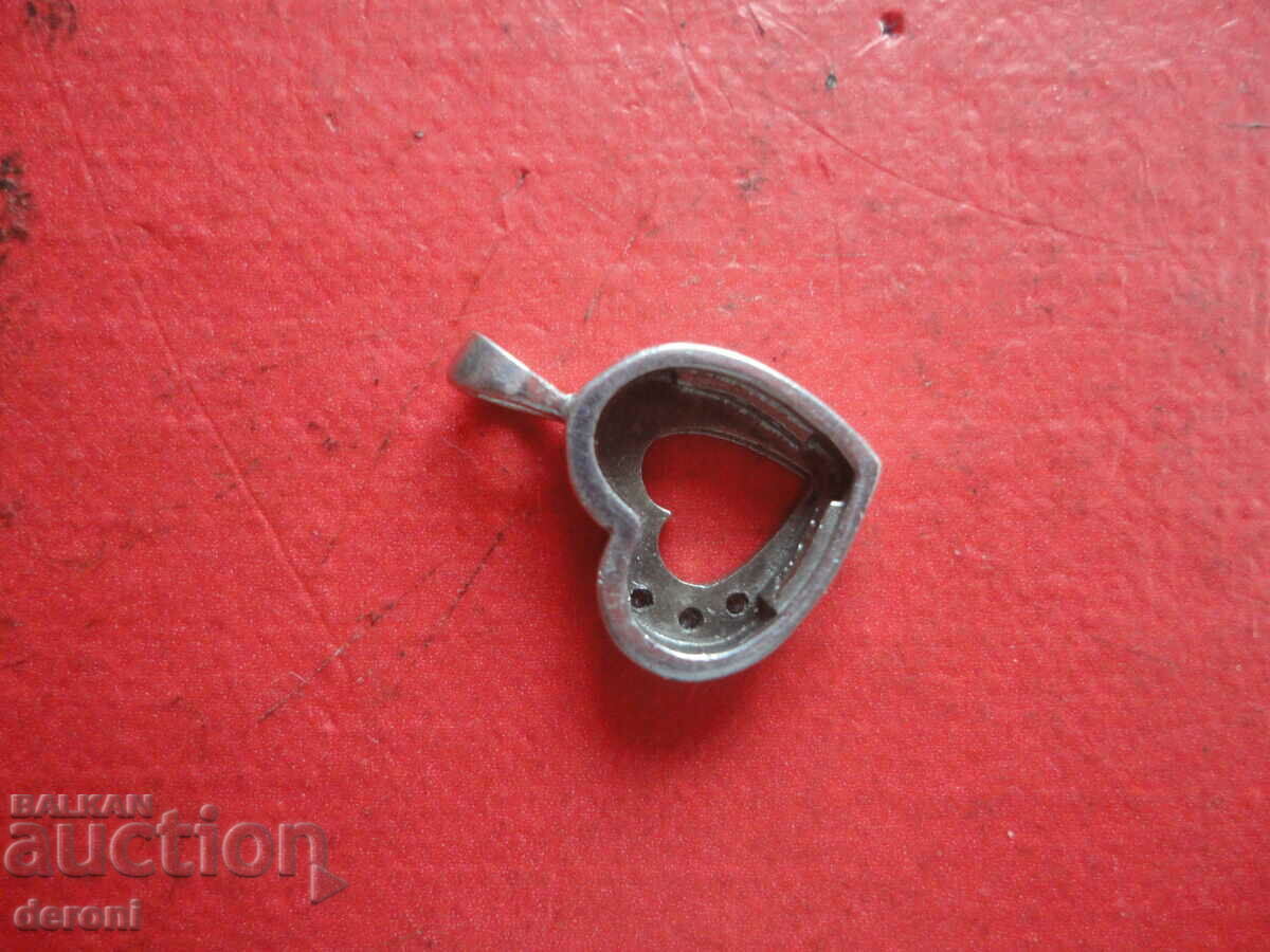 Delivery of Silver pendant heart pendant with stones 925 Delivery of Silver pendant heart pendant with stones 925