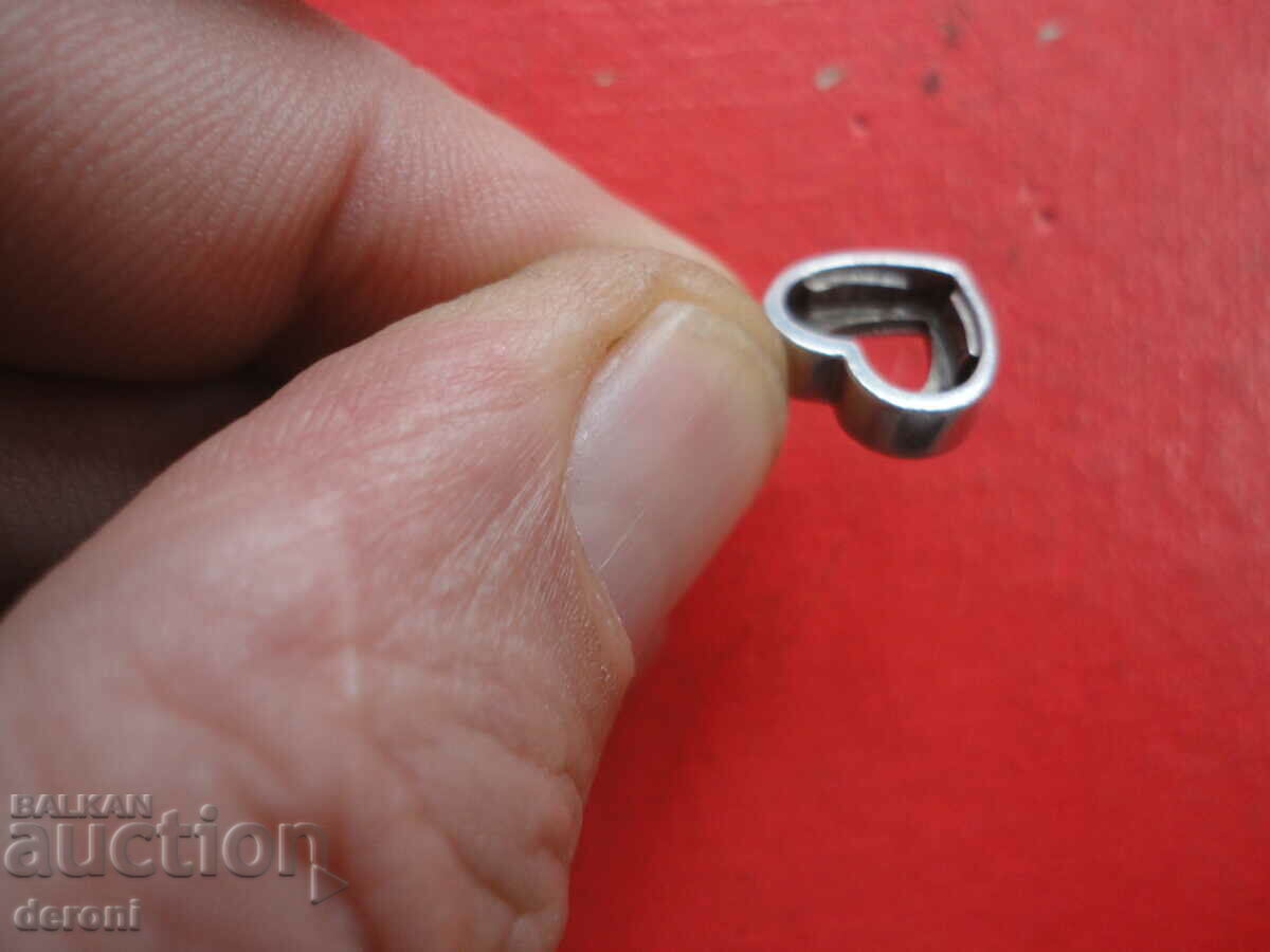 Silver pendant heart pendant with stones 925 - 6 Silver pendant heart pendant with stones 925 - 6