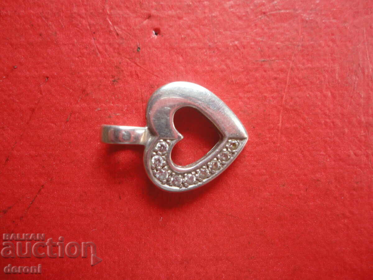 Silver locket heart pendant with stones 2 with price 20.00 BGN | € 10.23