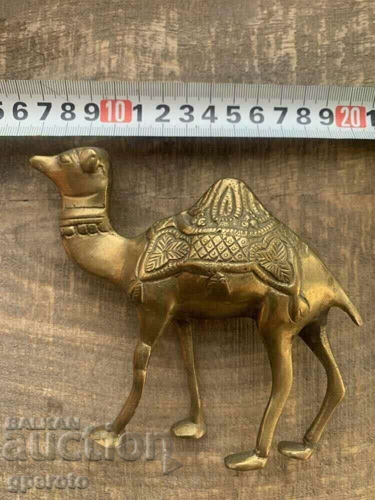 Auction  Old solid bronze plastic-camel-414 g