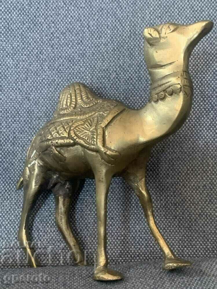 Old solid bronze plastic-camel-414 g - 6