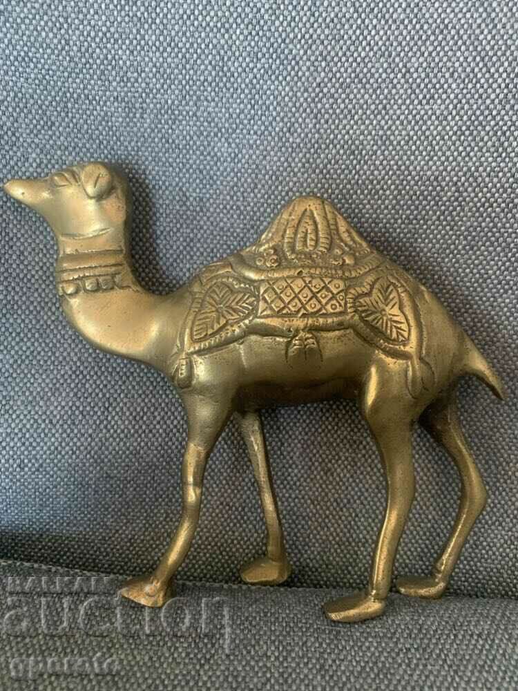 Old solid bronze plastic-camel-414 g