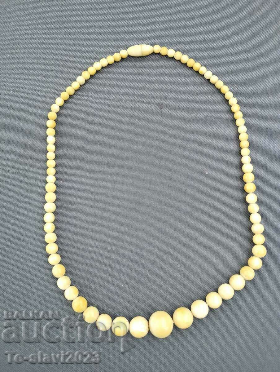 19th century Old necklace, ivory necklace