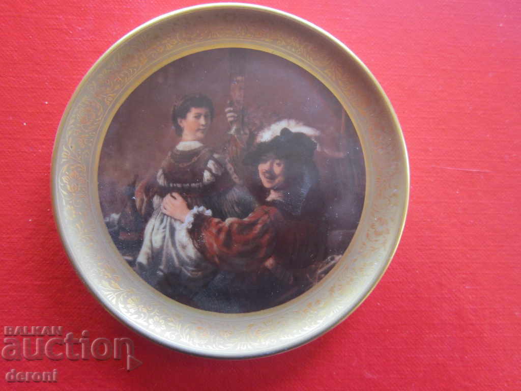 A unique Rembrandt gilt porcelain panel painting with price 80.00 BGN | € 40.90 A unique Rembrandt gilt porcelain panel painting with price 80.00 BGN | € 40.90