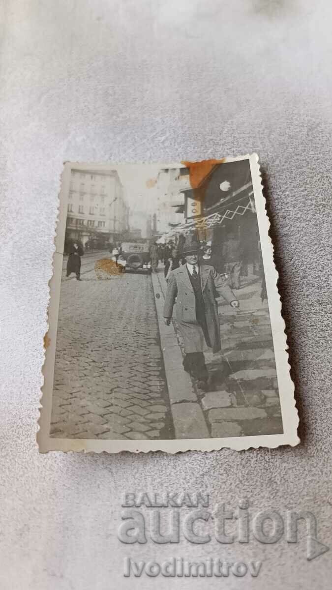 Photo Sofia A man walks on Slaveykov Square