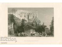 1838 - ГРАВЮРА - Дворецът на Велизарий, Турция - ОРИГИНАЛ