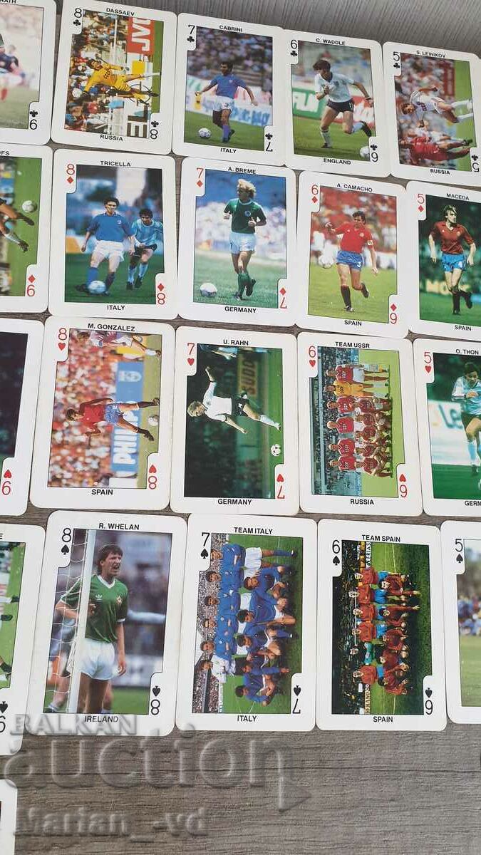 Auction Collection of playing cards with football players euro'88 full set Auction Collection of playing cards with football players euro'88 full set