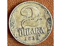 2 dinari 1938