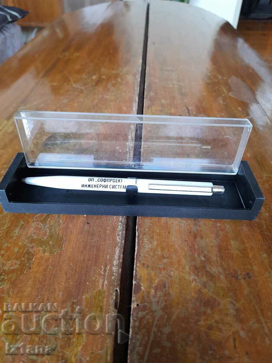 Old pen, ballpoint pen, Senator ballpoint pen, OP Sofproekt with price 22.00 BGN | € 11.25 Old pen, ballpoint pen, Senator ballpoint pen, OP Sofproekt with price 22.00 BGN | € 11.25