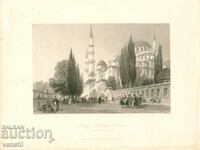 1836 - GRAVURA - Moscheea Sultan Suleiman - ORIGINAL