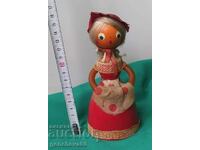 Old USSR souvenir wooden doll