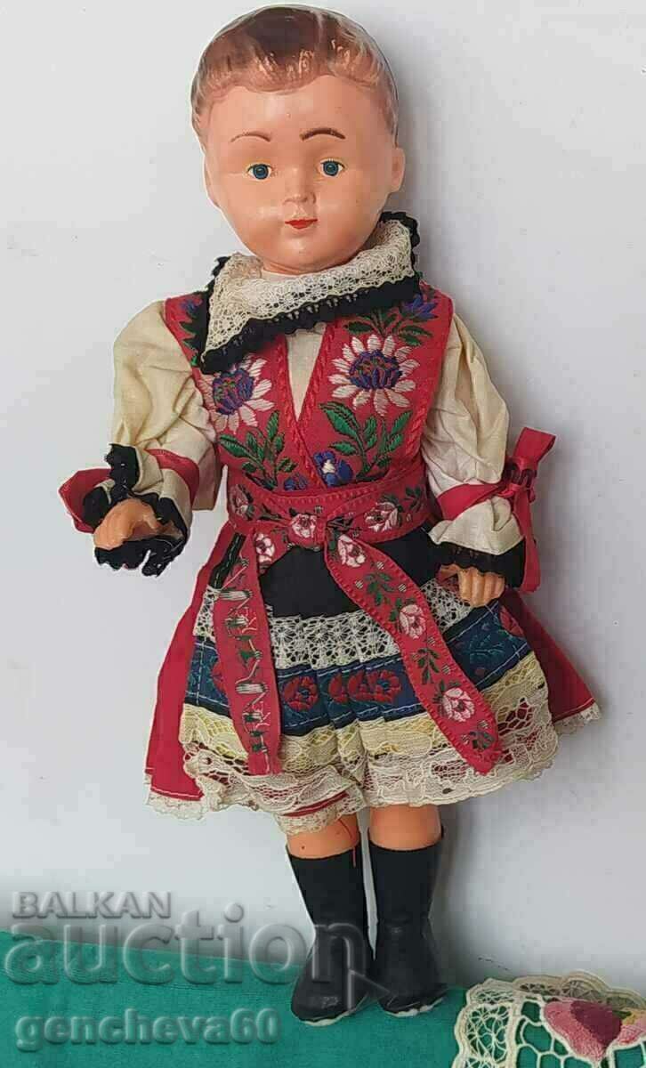 Păpușă veche cu costum popular / Cehoslovacia - 7