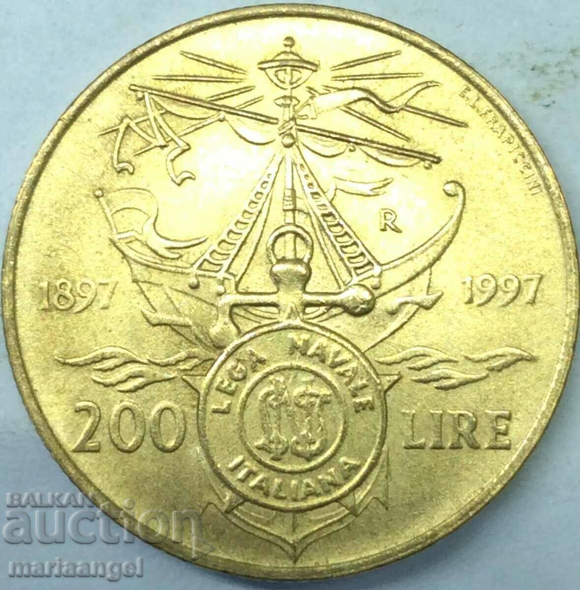 200 lira 1997 Italy 100 years - jubilee