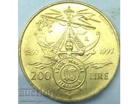 200 de lire 1997 Italia 100 de ani - jubileu