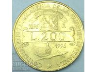 200 лири 1996 Италия 100 години - юбилейна
