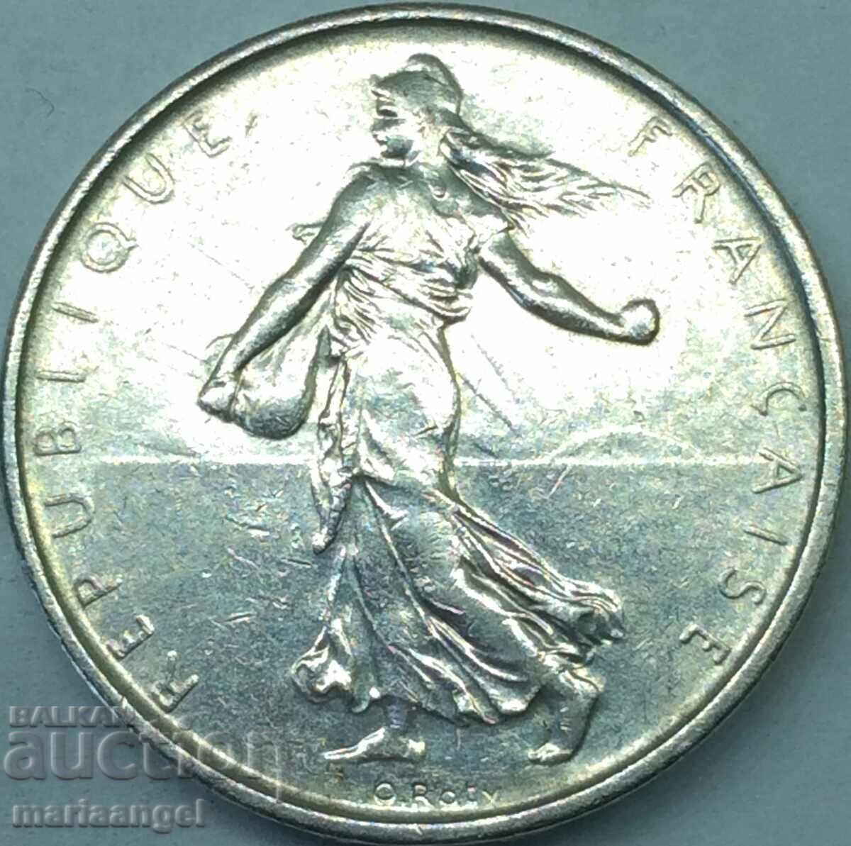 5 франка 1962 Франция сребро лека Патина