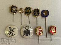 Greece football 10 badges signs - after 1970. PAOK OFI