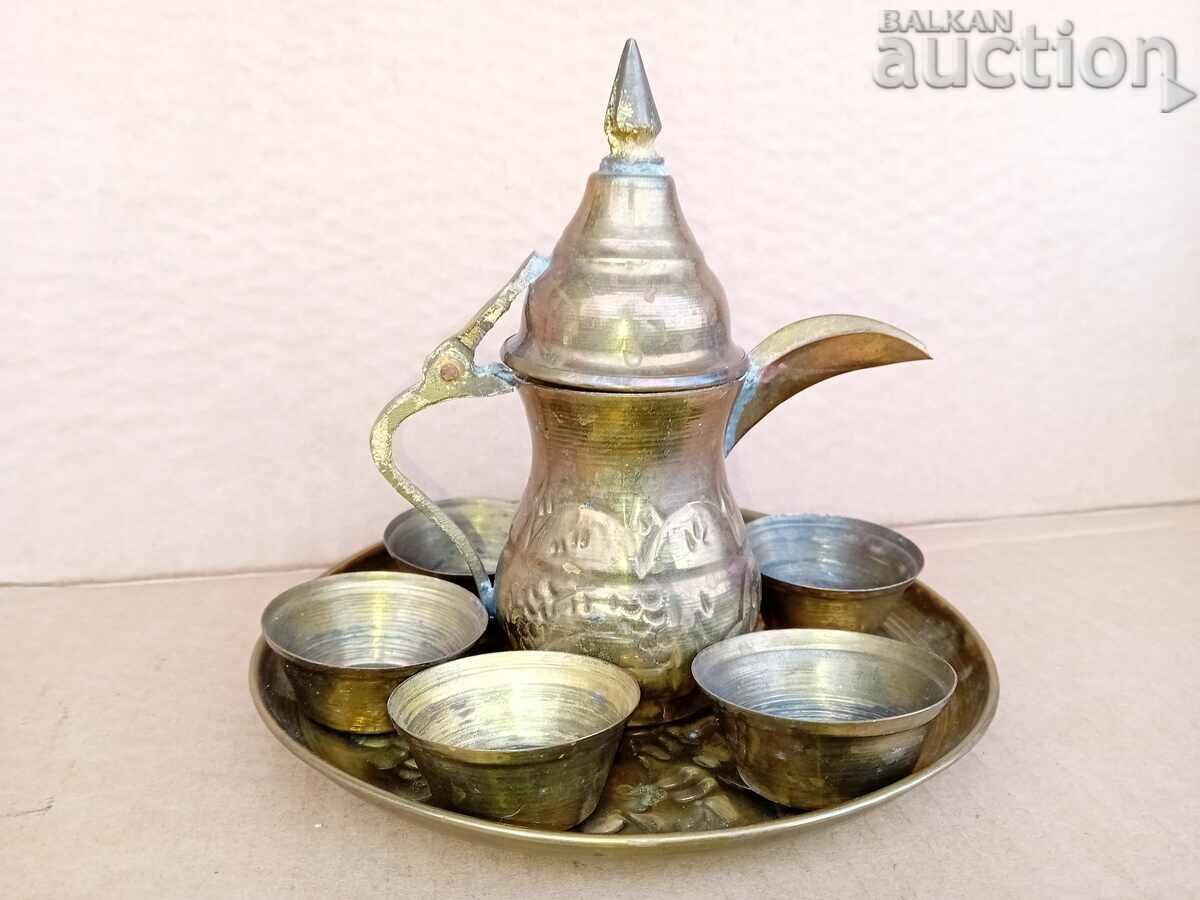 old retro vintage bronze sand coffee set with price 31.00 BGN | € 15.85 old retro vintage bronze sand coffee set with price 31.00 BGN | € 15.85