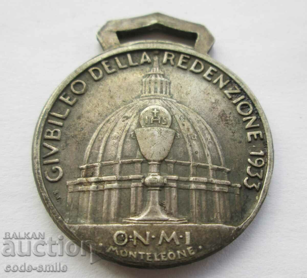 Auction Old Christian Religious Redemption Medal 1933 Auction Old Christian Religious Redemption Medal 1933