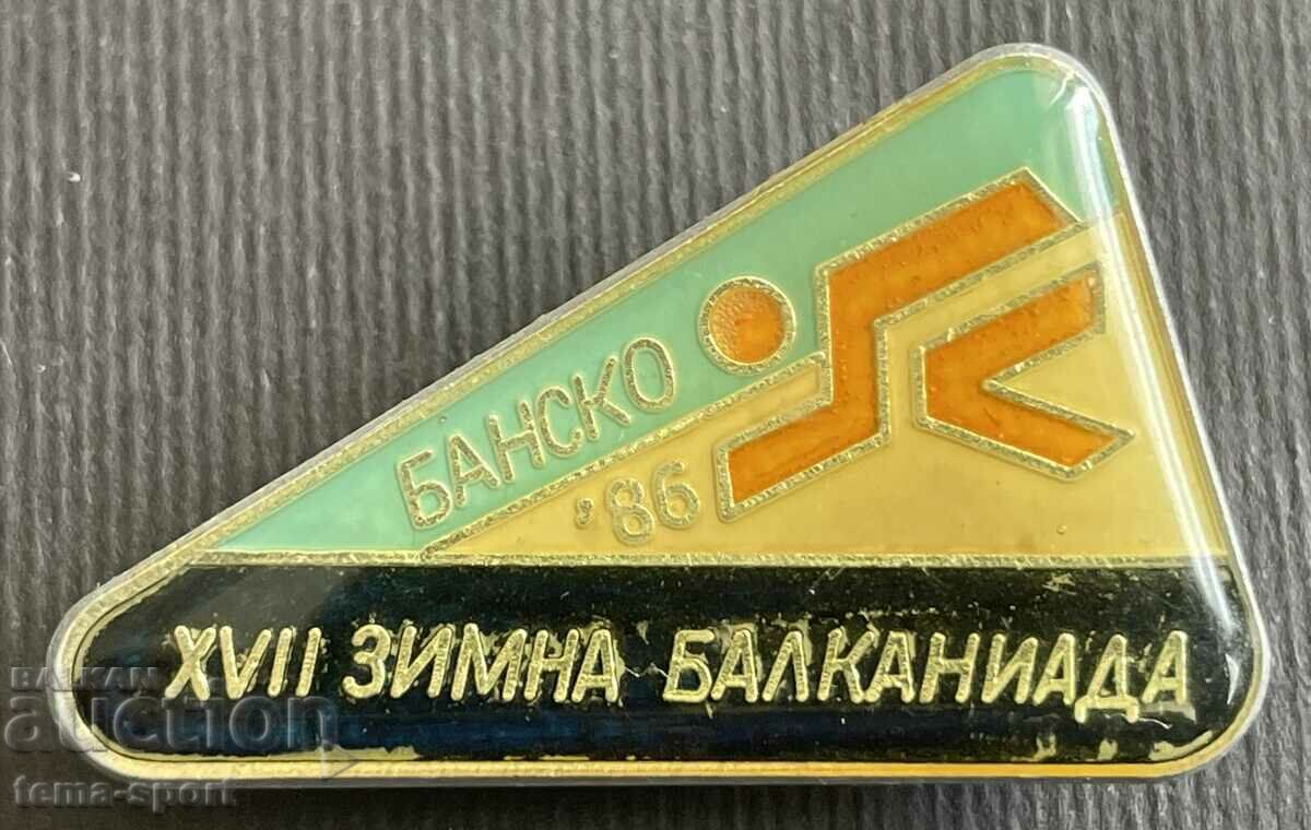 284 България знак Балканиада ски Банско 1986г.