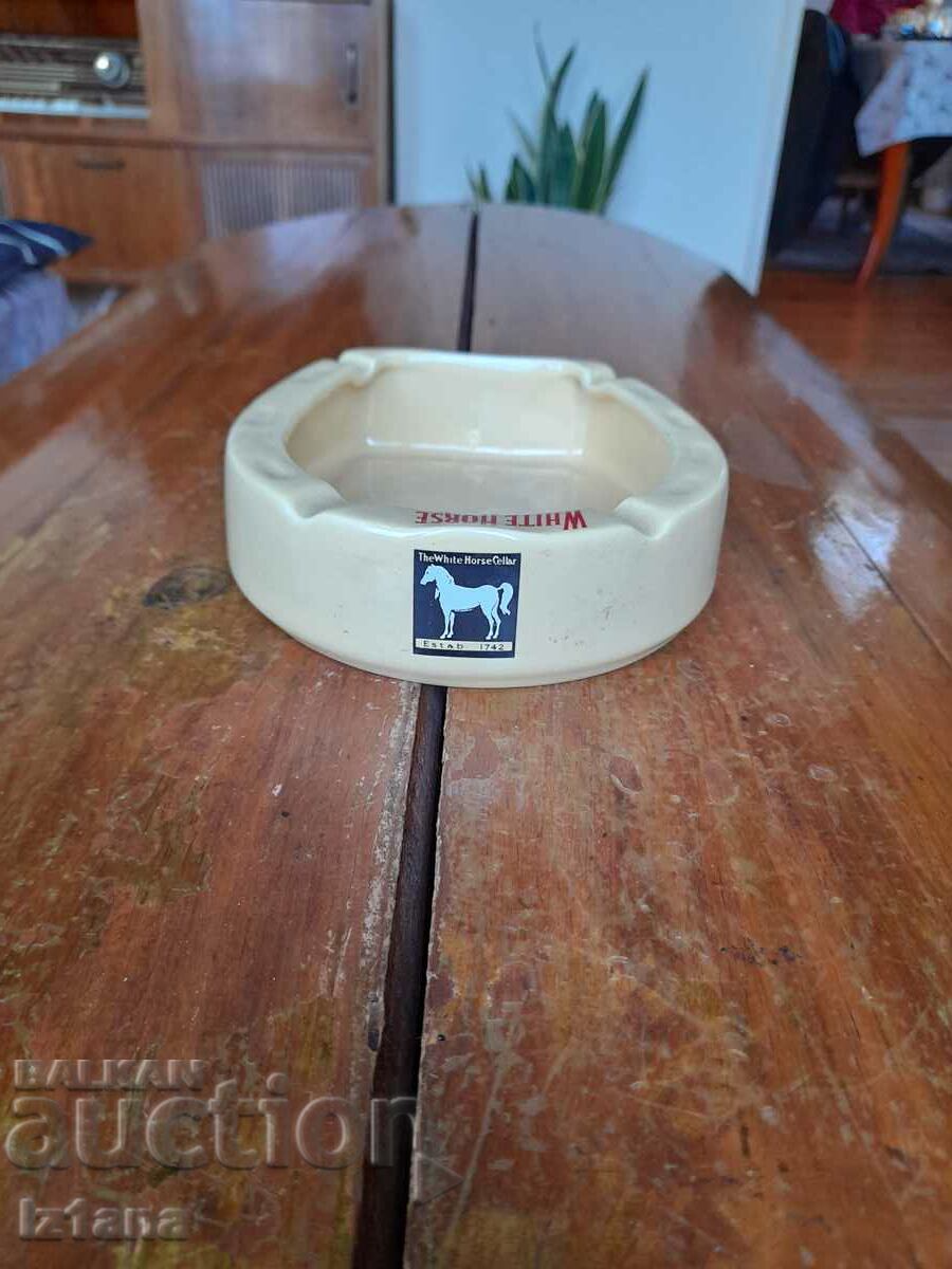 Auction Old White Horse ashtray Auction Old White Horse ashtray