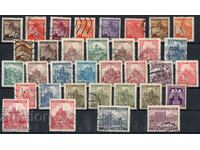 1939-45. Boemia și Moravia. Un set de timbre marcate din epocă.