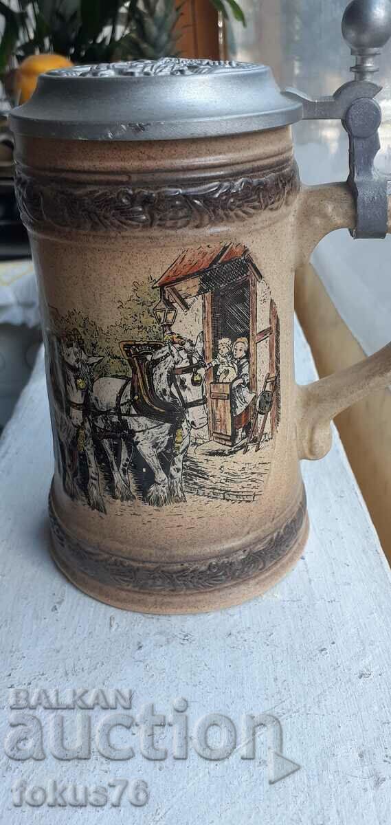 Delivery of Collectible German beer mug with lid Delivery of Collectible German beer mug with lid