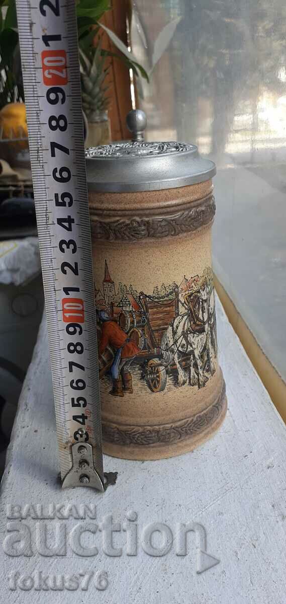 Collectible German beer mug with lid - 7 Collectible German beer mug with lid - 7