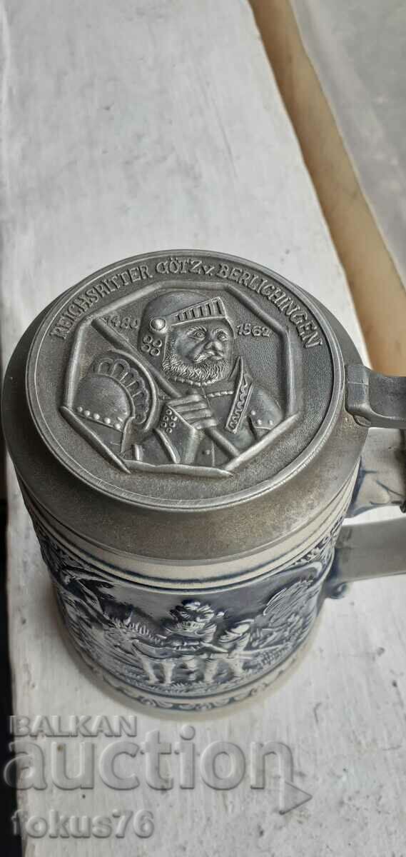 Delivery of Collectible German beer mug with lid marking Delivery of Collectible German beer mug with lid marking