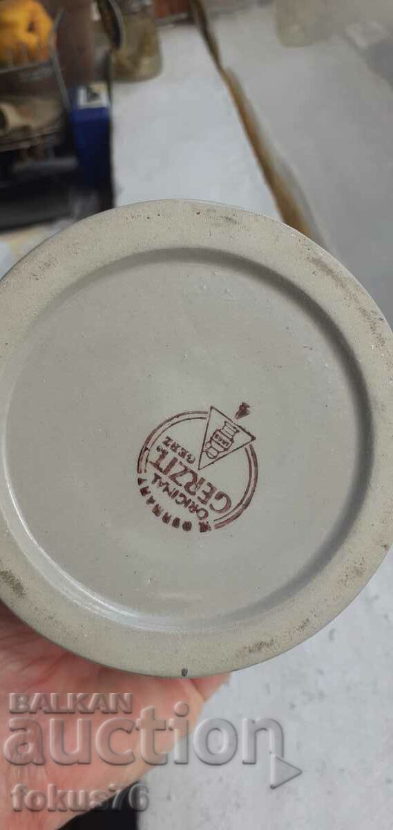 Collectible German beer mug with lid marked - 6