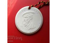 Germany-GDR-porcelain medal-Georg Agricola-mineralogist