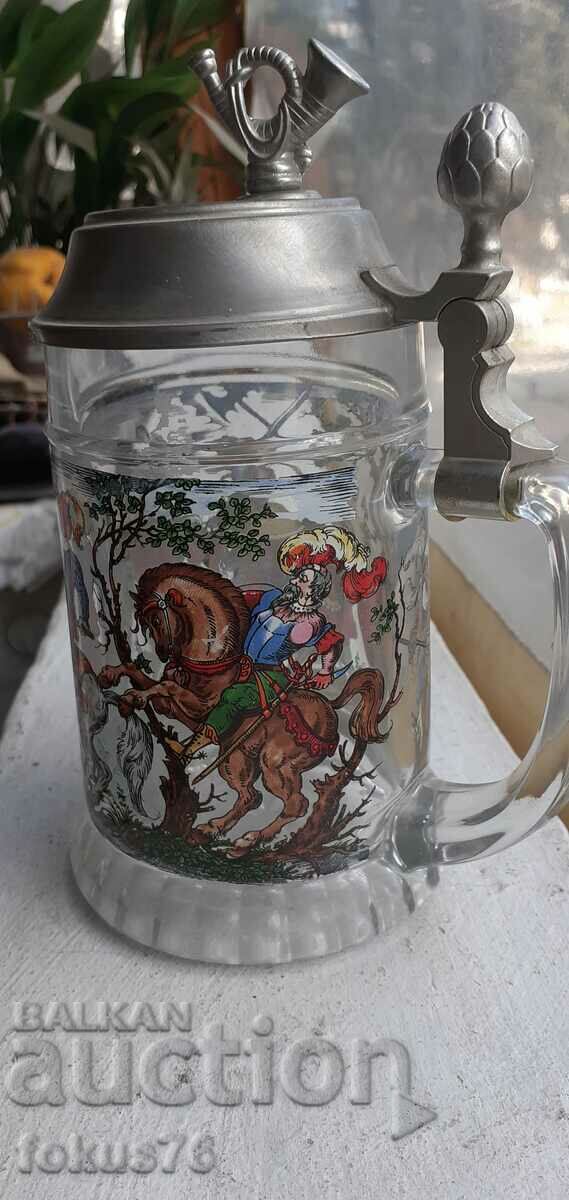 Collectible German Music Beer Mug Lid Playing - 5 Collectible German Music Beer Mug Lid Playing - 5