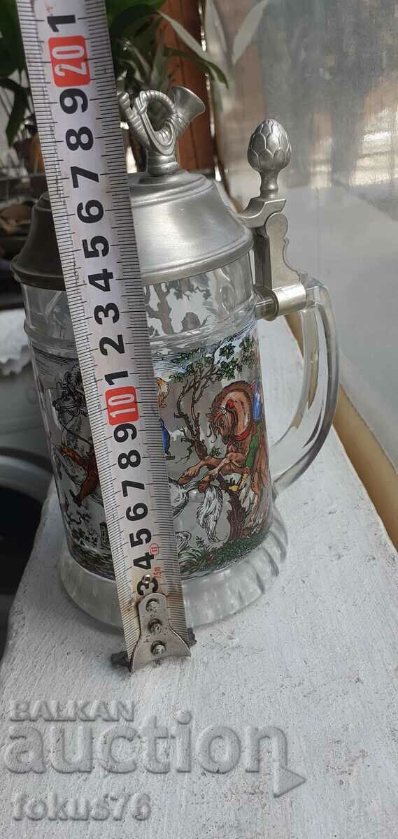 Collectible German Music Beer Mug Lid Playing - 6 Collectible German Music Beer Mug Lid Playing - 6