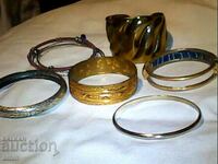 lot of 6 beautiful bracelets have gold plated