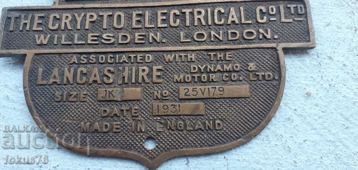 Delivery of Old English Bronze Plaque - Antique Delivery of Old English Bronze Plaque - Antique