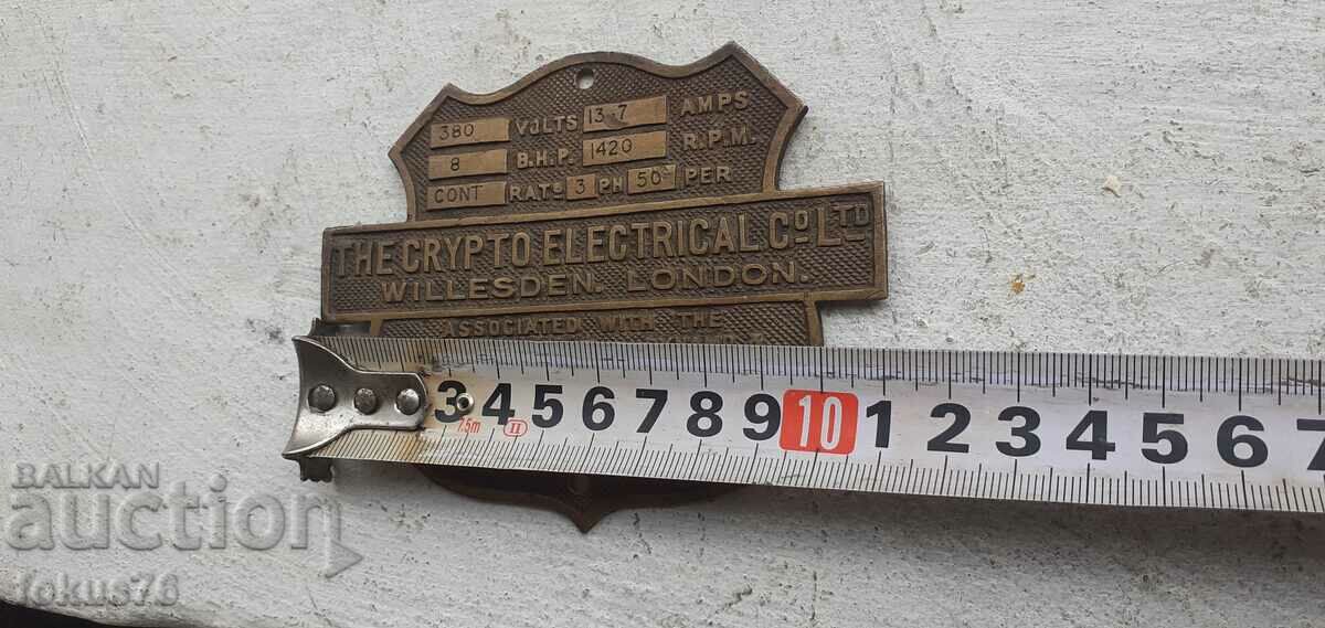 Old English Bronze Plaque - Antique - 6 Old English Bronze Plaque - Antique - 6