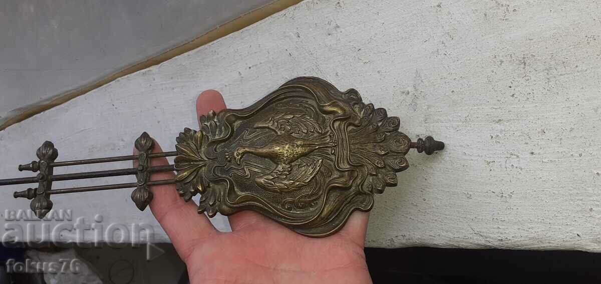 Уникат - Старо бронзово махало за часовник с феникс - 6 Уникат - Старо бронзово махало за часовник с феникс - 6