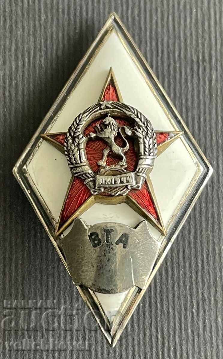 36604 България военен Ромб Военно Техническа Академия сребро