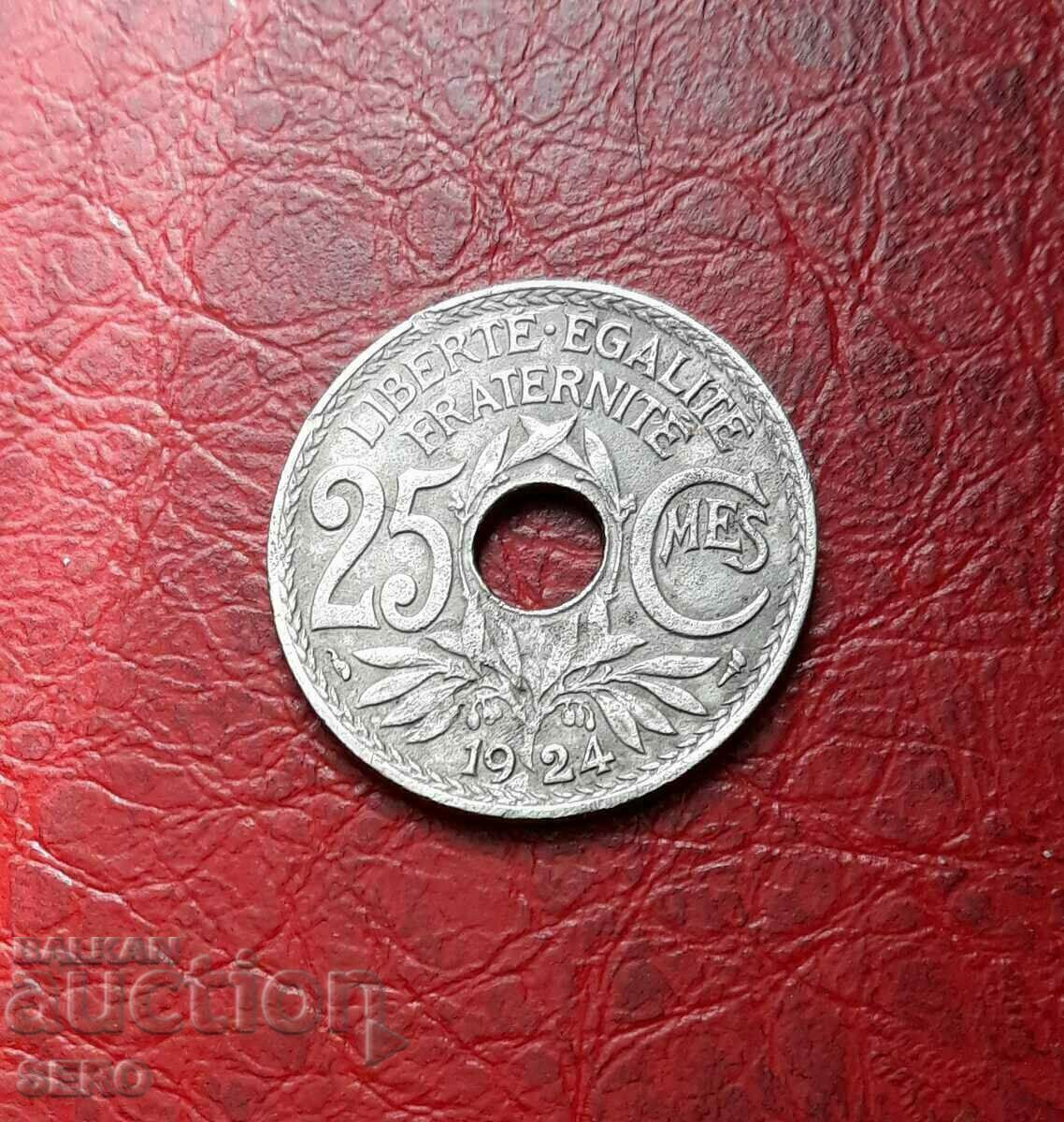 Франция-25 цента 1924