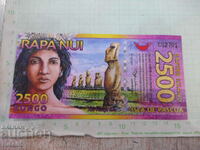 Banknote "2500 RONGO - RAPA NUI" new