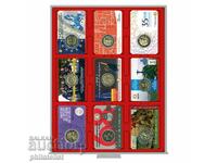 Cutie din PVC roșu Lindner MB pentru 9 carduri cu monede