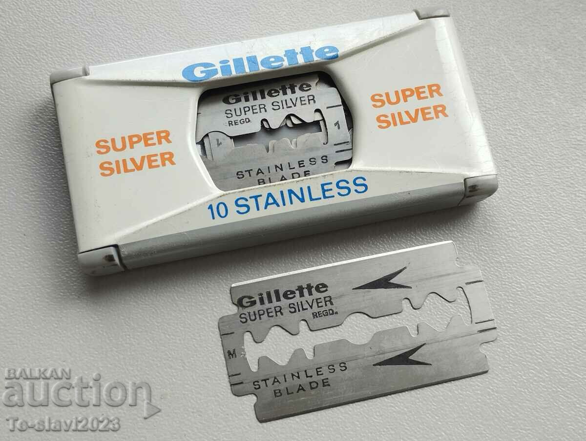 razor blades -GILLETTE metal box/container