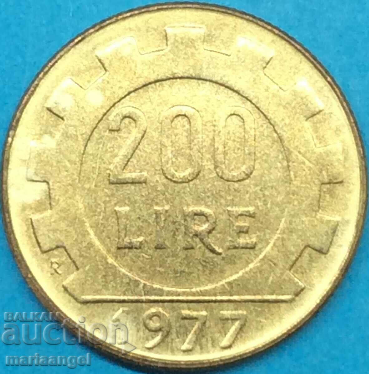 200 λιρέτες 1977 Ιταλία
